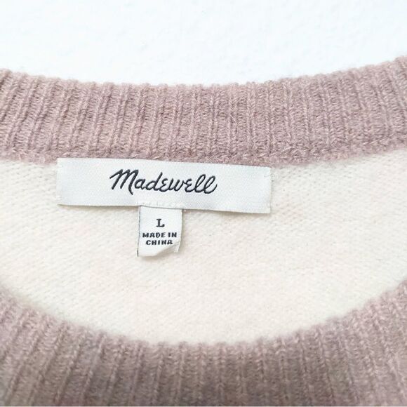 MADEWELL Colorblock Allister Pullover Sweater in Coziest Yarn L - Picture 4 of 10